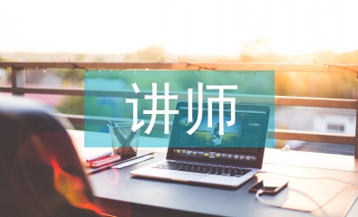 讲师职称工作经验总结